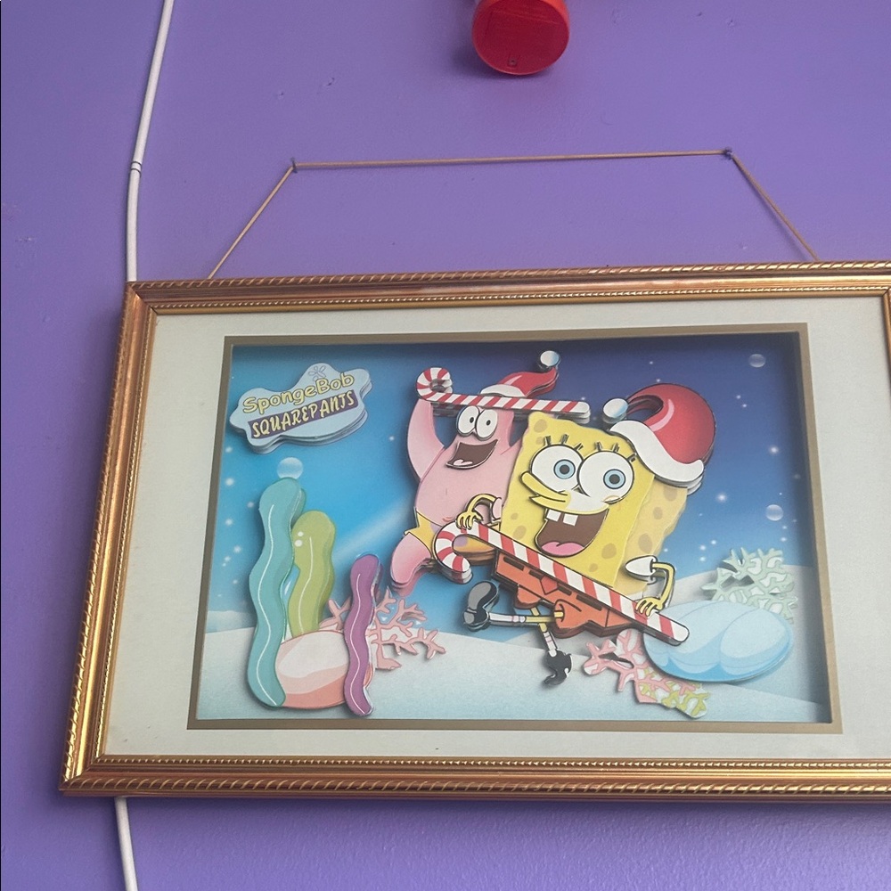 SpongeBob SquarePants Festive Framed Art with Gold Trim
